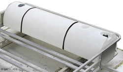 HIGH COUNTRY PLASTICS 48 GALLON HALF-MOON HAY RACK WATER CADDY